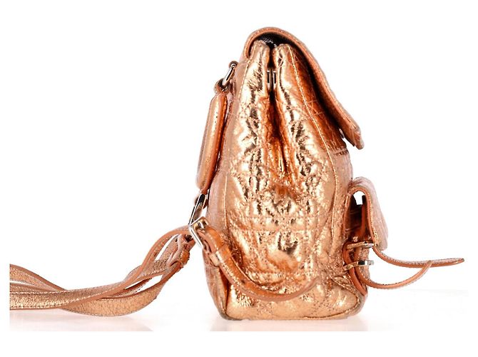 Zaino Dior Stardust in pelle dorata Metallico - vista 2