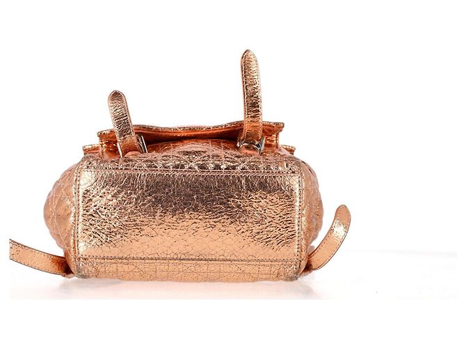 Zaino Dior Stardust in pelle dorata Metallico - vista 4