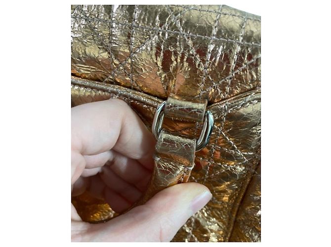 Zaino Dior Stardust in pelle dorata Metallico - vista 6