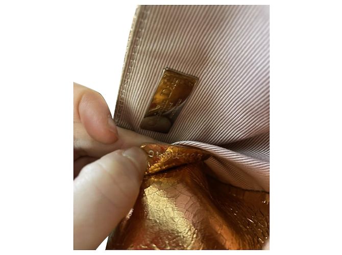 Zaino Dior Stardust in pelle dorata Metallico - vista 8