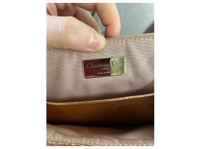 Zaino Dior Stardust in pelle dorata Metallico - vista 9