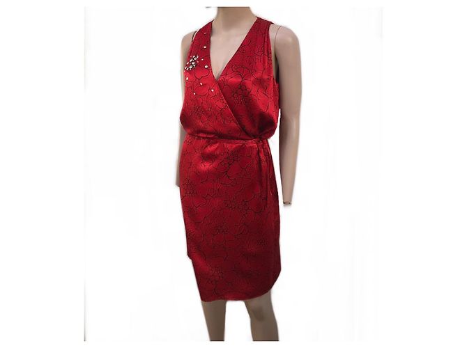 Vestido Valentino de seda rojo Roja - vista 5