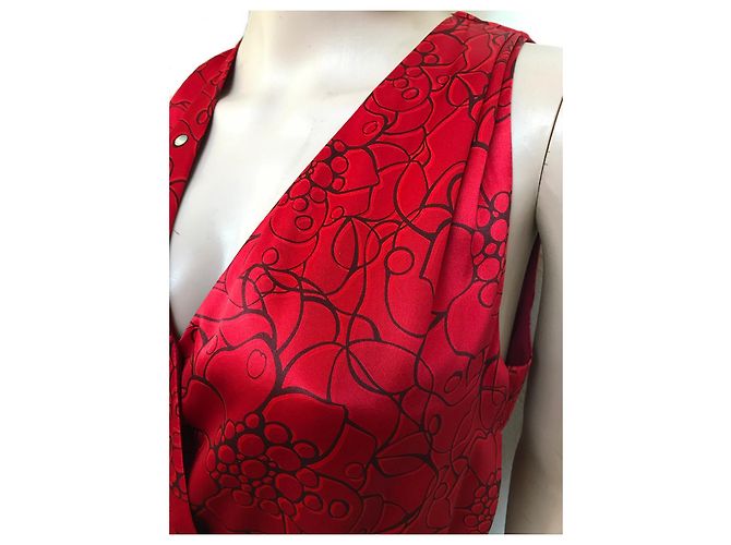 Vestido Valentino de seda rojo Roja - vista 6