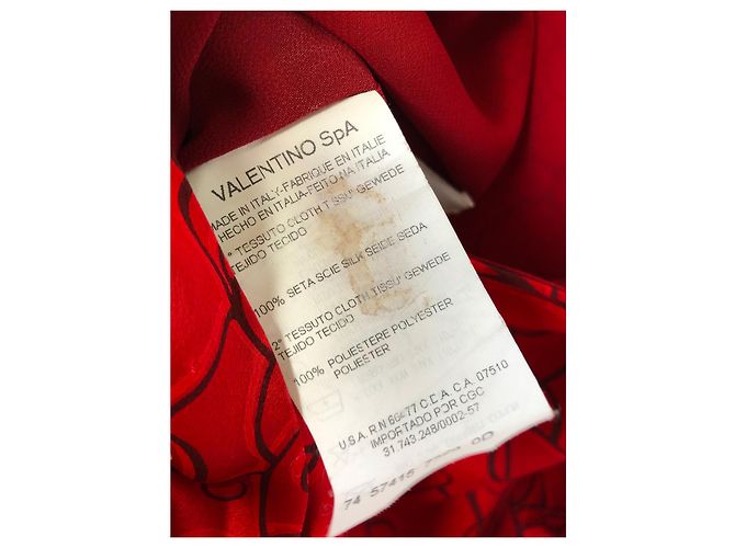 Vestido Valentino de seda rojo Roja - vista 8