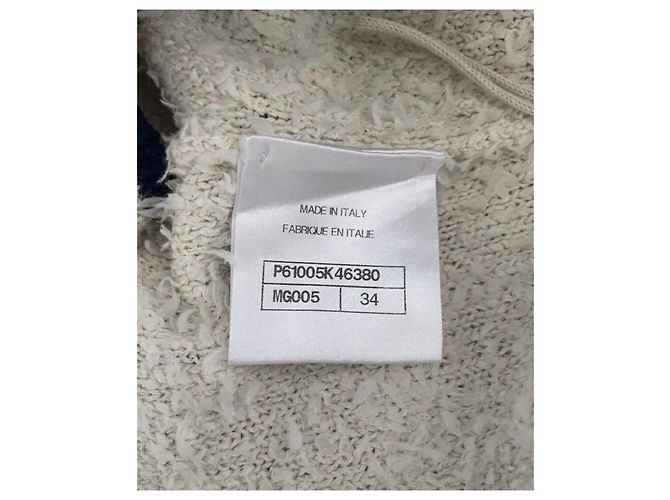 Chanel Minifalda de tweed tejida con el icónico logo CC. Blanco - vista 10