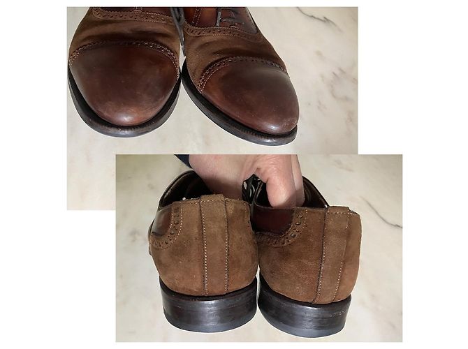Autre Marque Magnanni Scarpe Stringate in Pelle e Scamosciato Marrone 41 - vista 3