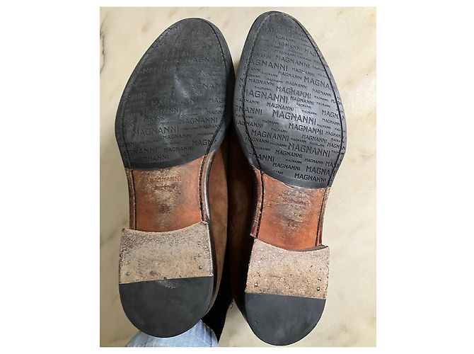 Autre Marque Magnanni Scarpe Stringate in Pelle e Scamosciato Marrone 41 - vista 5