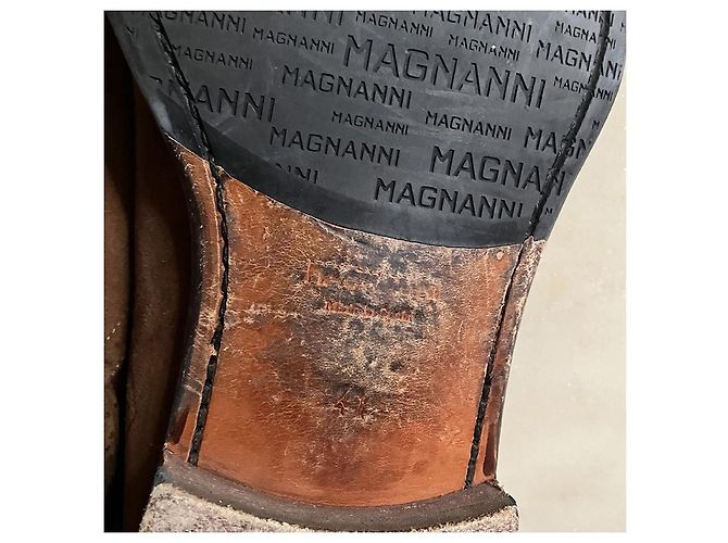 Autre Marque Magnanni Scarpe Stringate in Pelle e Scamosciato Marrone 41 - vista 7