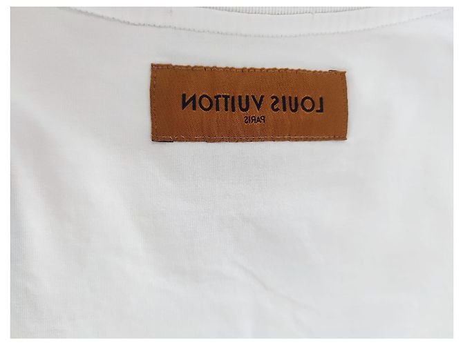 T-shirt Louis Vuitton bianco in cotone - vista 3