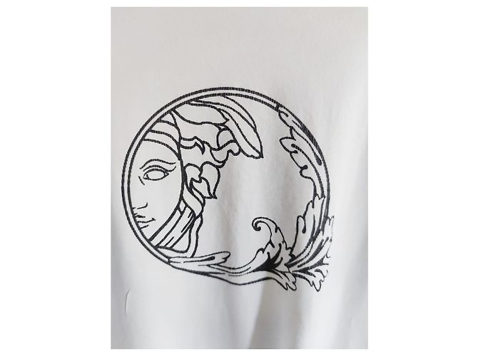 Maglietta bianca in cotone Gianni Versace Bianco - vista 4