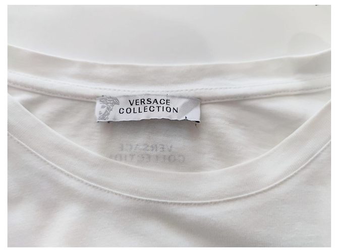Maglietta bianca in cotone Gianni Versace Bianco - vista 6