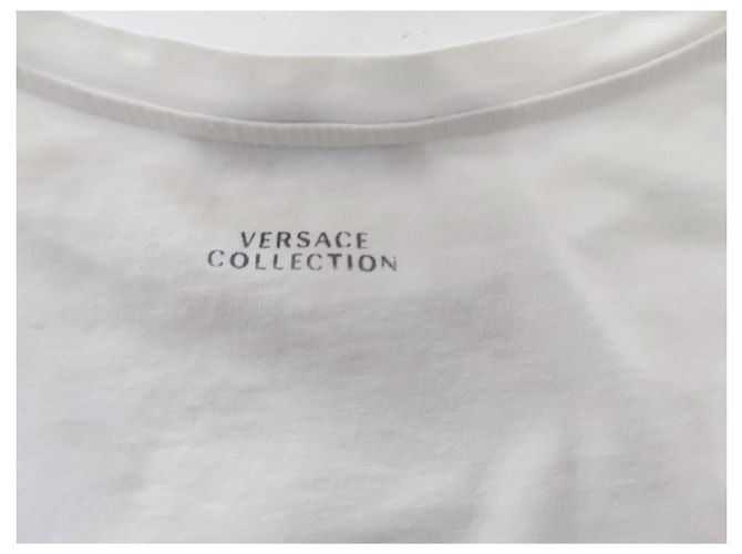 Maglietta bianca in cotone Gianni Versace Bianco - vista 8
