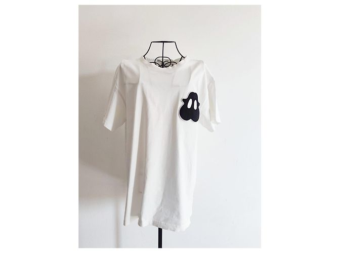 T-shirt Burberry Monster bianca in cotone Bianco - vista 2