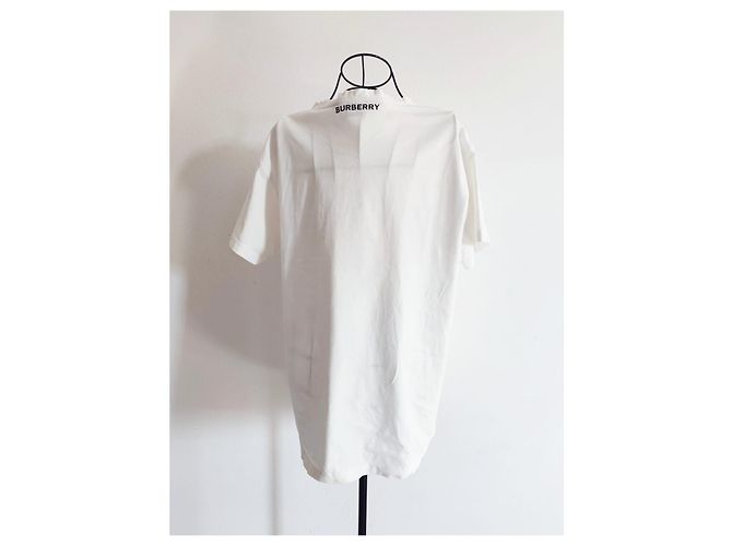 T-shirt Burberry Monster bianca in cotone Bianco - vista 3