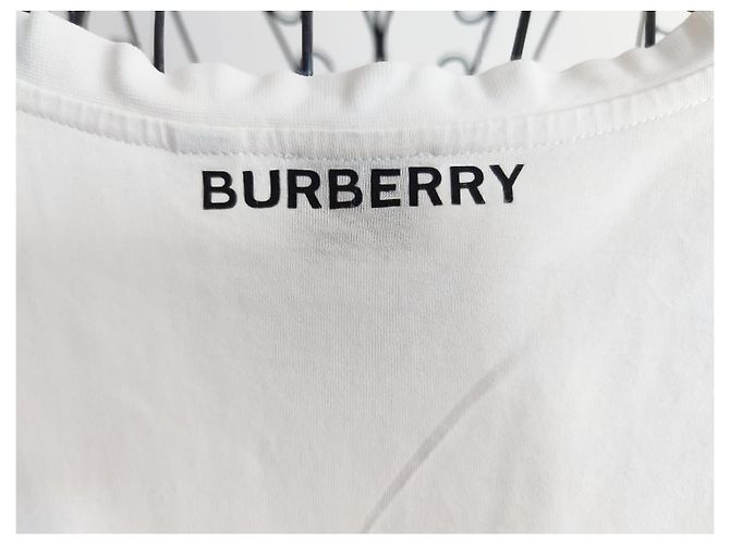 T-shirt Burberry Monster bianca in cotone Bianco - vista 4