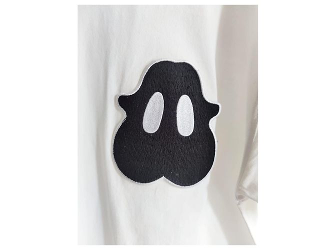 T-shirt Burberry Monster bianca in cotone Bianco - vista 5