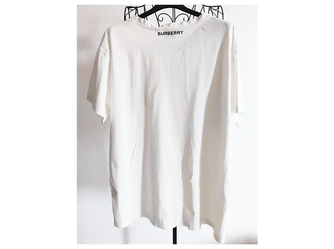 T-shirt Burberry Monster bianca in cotone Bianco - vista 6