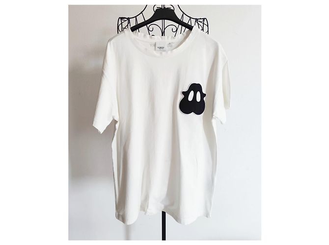 T-shirt Burberry Monster bianca in cotone Bianco - vista 7