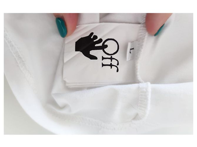 Camiseta Off White blanca de algodón Blanco - vista 4