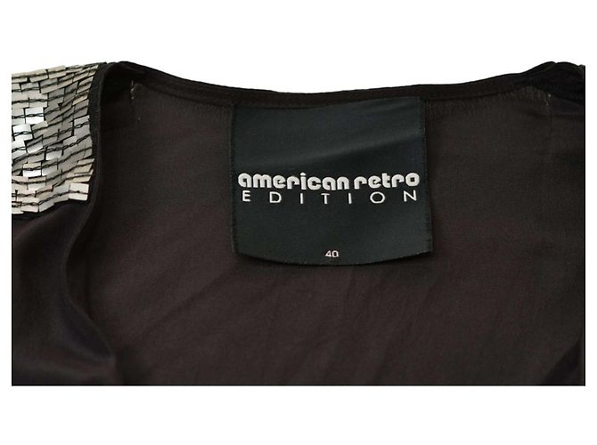 American Retro Combi Black Silk Sequins Romper - view 4