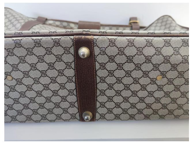 Valigia Gucci in pelle marrone - vista 13