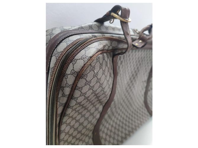 Valigia Gucci in pelle marrone - vista 14