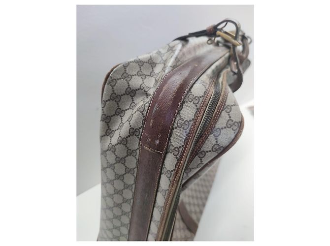 Valigia Gucci in pelle marrone - vista 5