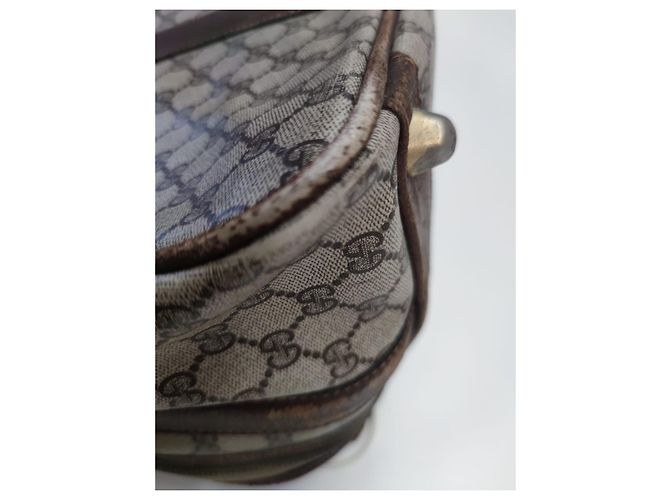 Valigia Gucci in pelle marrone - vista 8