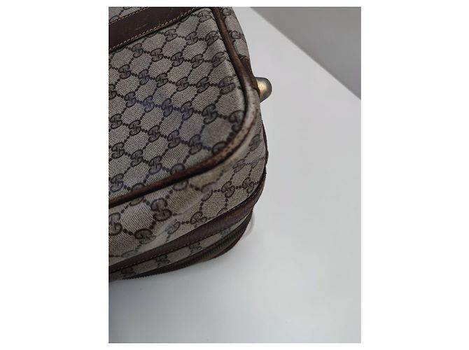 Valigia Gucci in pelle marrone - vista 9