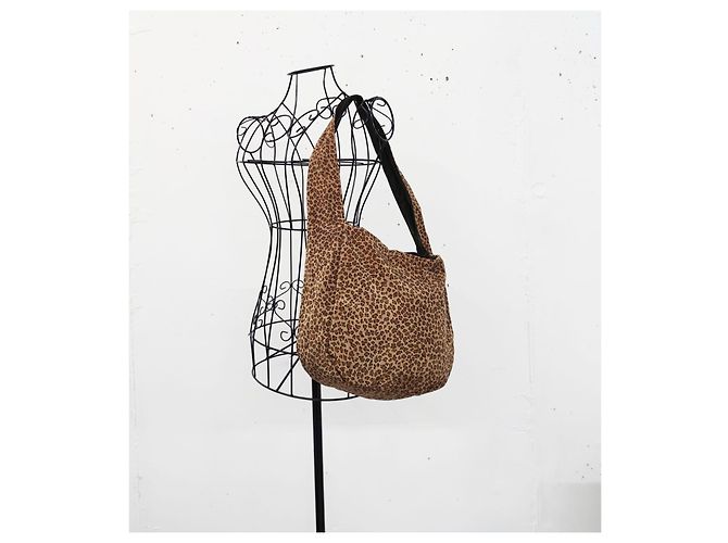 Borsa Bottega Veneta Marrone Tela - vista 2