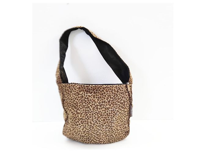 Borsa Bottega Veneta Marrone Tela - vista 3