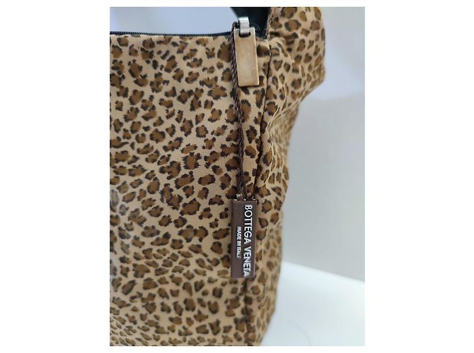 Borsa Bottega Veneta Marrone Tela - vista 9