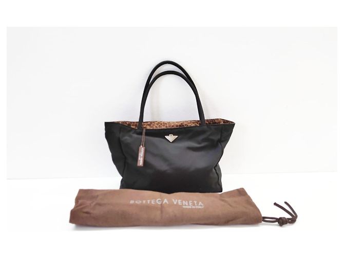 Borsa Bottega Veneta nera in cotone Nero - vista 8