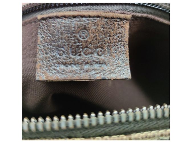 Borsa Gucci Sherry Line marrone in pelle e tela - vista 17