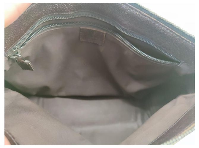 Borsa Gucci Sherry Line marrone in pelle e tela - vista 3
