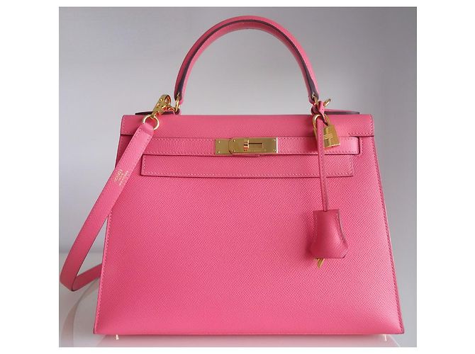 Hermès Borsa Hermes Kelly 28 azalea rosa - vista 2