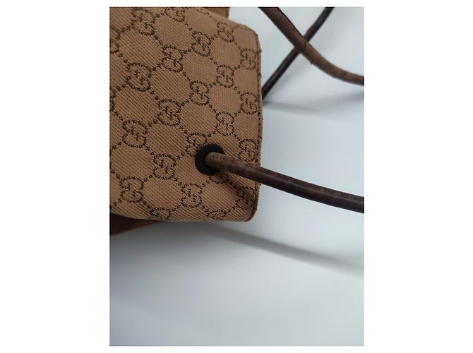 Borsa a spalla Gucci Marrone Pelle e Tela - vista 13
