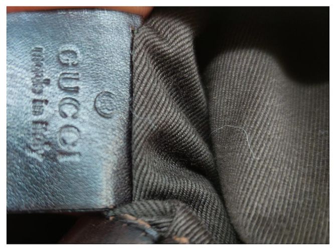 Borsa a spalla Gucci Marrone Pelle e Tela - vista 20