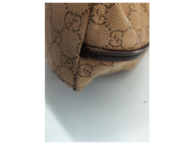 Borsa a spalla Gucci Marrone Pelle e Tela - vista 21