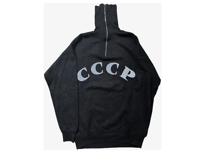 Autre Marque CCCP Vintage Zipped Turtleneck from early 2000 Black - view 2