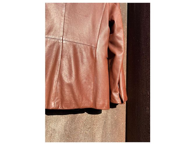 Autre Marque Ruffo Research von Sophia Kokosalaki Lederjacke SS2001 Braun - Ansicht 5