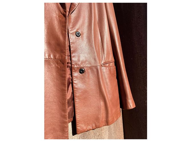 Autre Marque Ruffo Research von Sophia Kokosalaki Lederjacke SS2001 Braun - Ansicht 7
