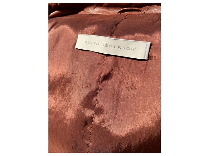 Autre Marque Ruffo Research von Sophia Kokosalaki Lederjacke SS2001 Braun - Ansicht 8