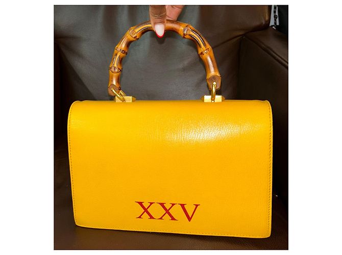 Borsa a mano Gucci Ottilia in pelle gialla Giallo - vista 2