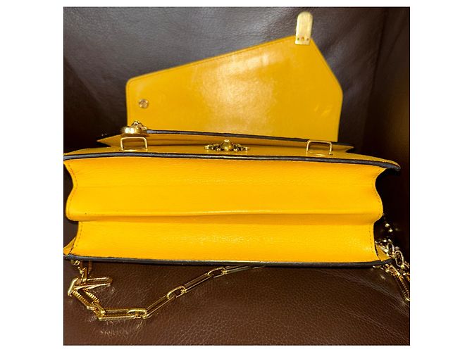 Borsa a mano Gucci Ottilia in pelle gialla Giallo - vista 3