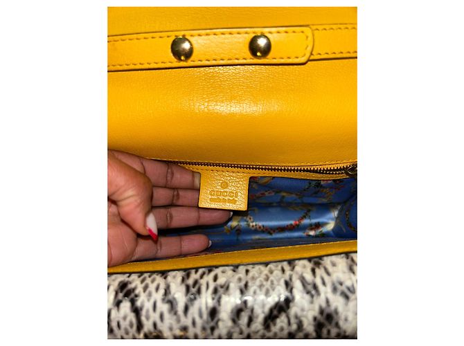 Borsa a mano Gucci Ottilia in pelle gialla Giallo - vista 6