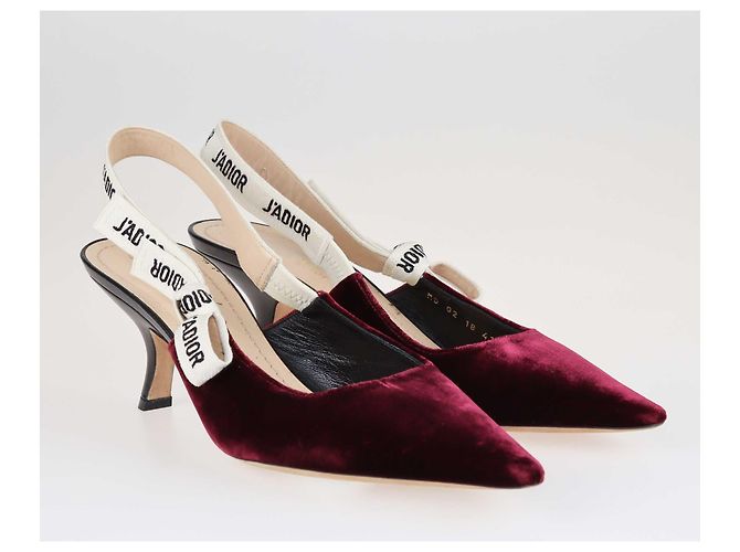 Christian Dior Borgogna J'Adior Slingback Décolleté a punta - vista 2