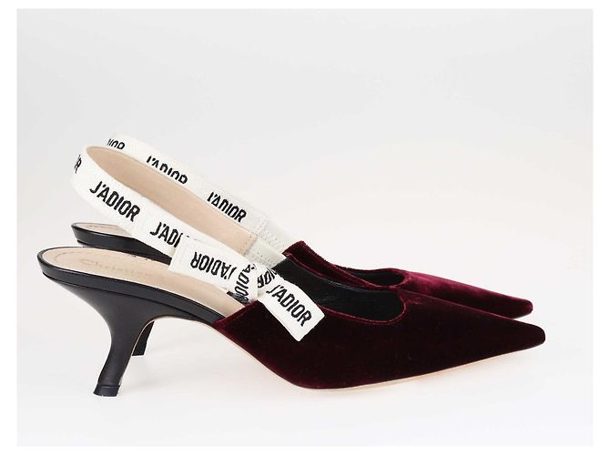 Christian Dior Borgogna J'Adior Slingback Décolleté a punta - vista 3