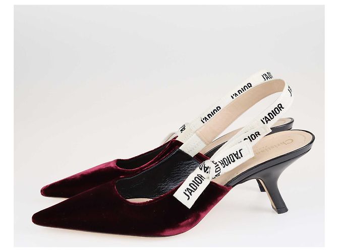 Christian Dior Borgogna J'Adior Slingback Décolleté a punta - vista 5