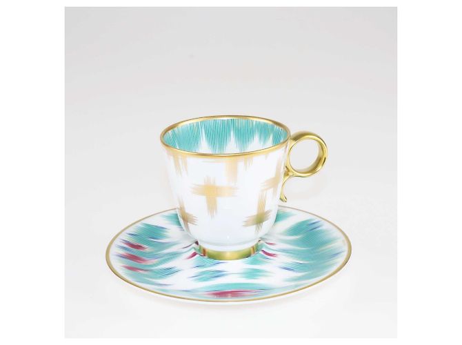 Hermès Conjunto de xícaras de café Hermes Voyage En Ikat - vista 2